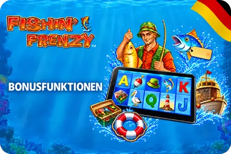 Fishin Frenzy Bonusfunktionen mit Angler-Wild