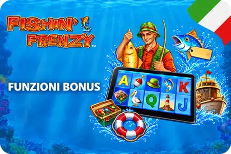 Funzioni bonus di Fishin Frenzy con pescatore wild