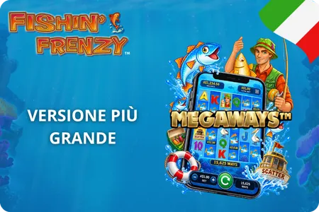 Griglia Fishin Frenzy Megaways a sei rulli con valori sui pesci
