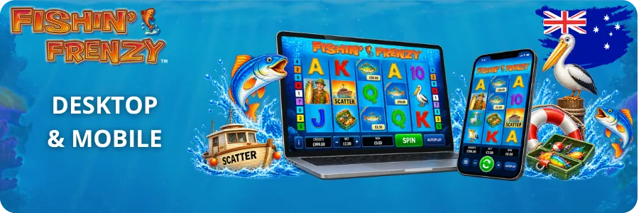 Fishin Frenzy mobile slot gameplay on a smartphone in Australia