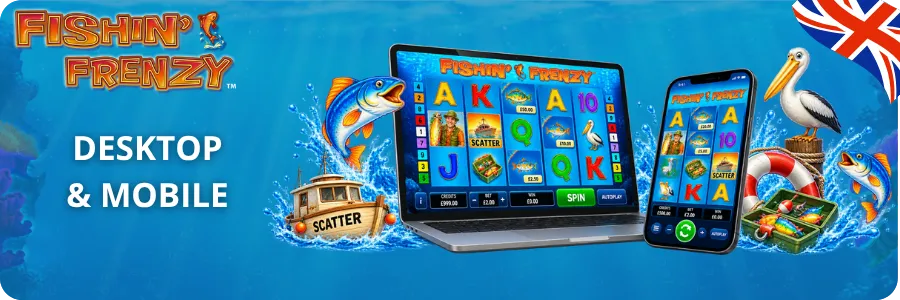 Fishin Frenzy slot on a mobile screen