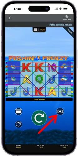 Fishin' Frenzy bet field in AUD