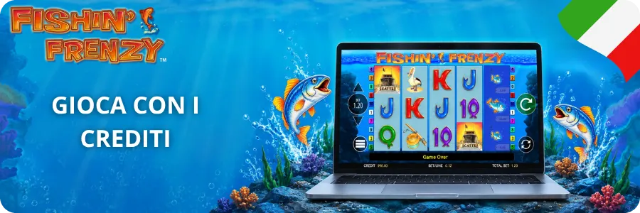 Fishin' Frenzy Demo su laptop